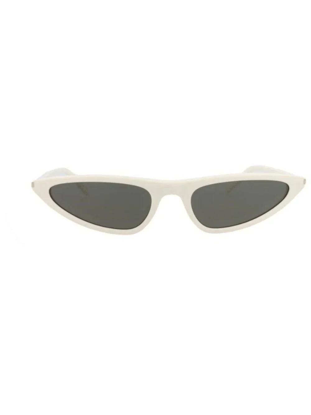 New Saint Laurent Womens Cat Eye White White Grey Fashion Designer Sunglasses
